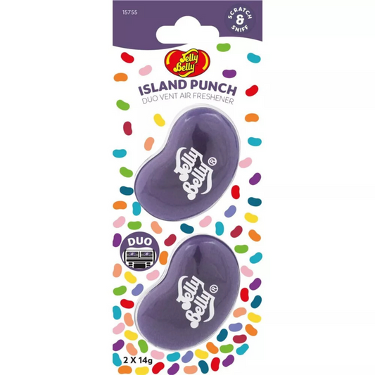 Jelly Belly 3D Duo Vent Air Freshener - Island Punch