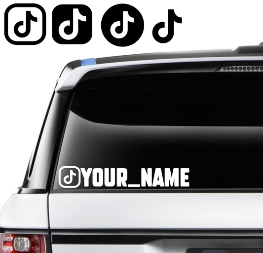 Custom TikTok Name Decal - 250mm