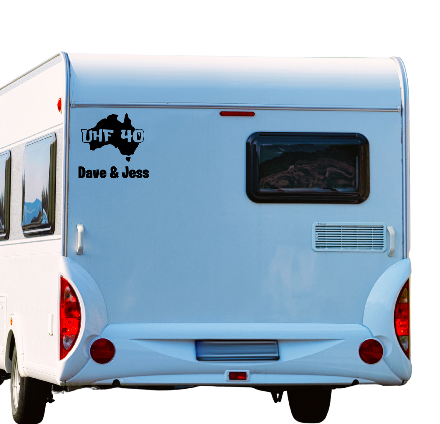 Custom UHF 40 Decal - Australia Shape