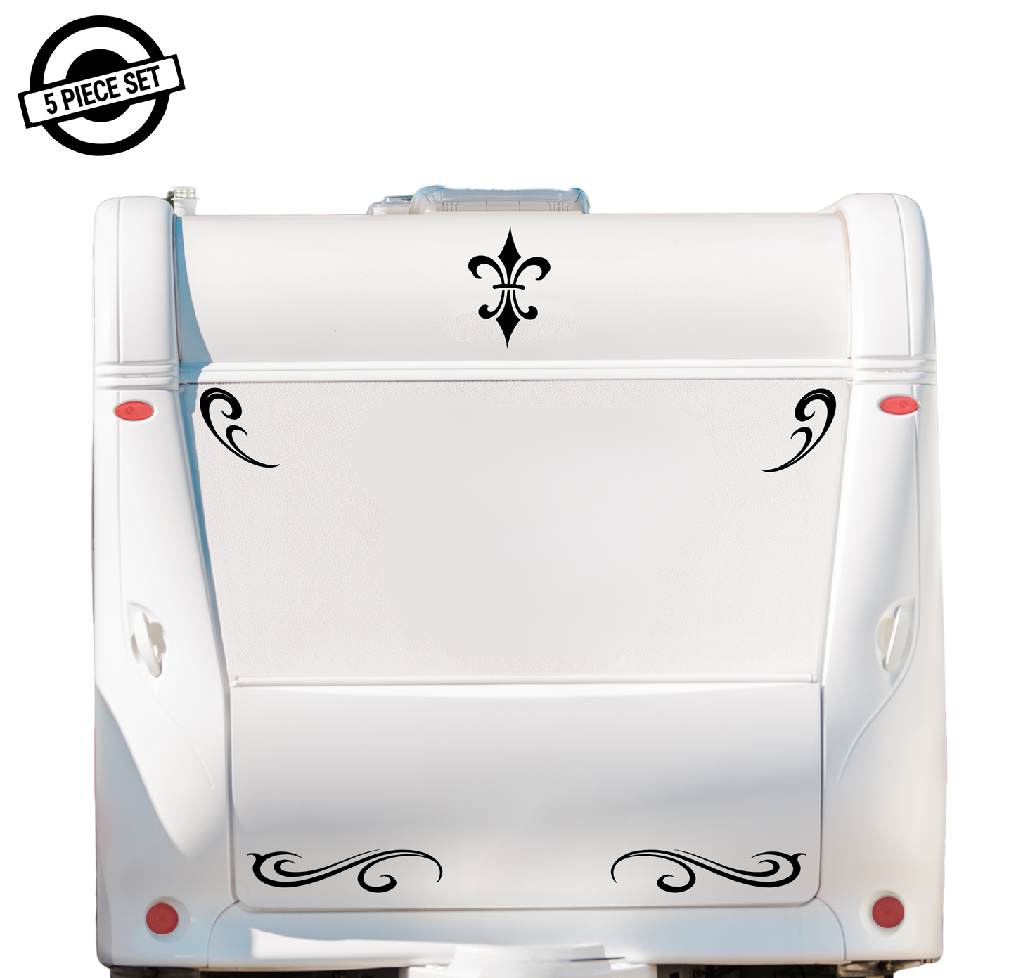 Fleur-de-lis 5pc Scroll Set for Caravan, RV, Motorhome, Horse Float