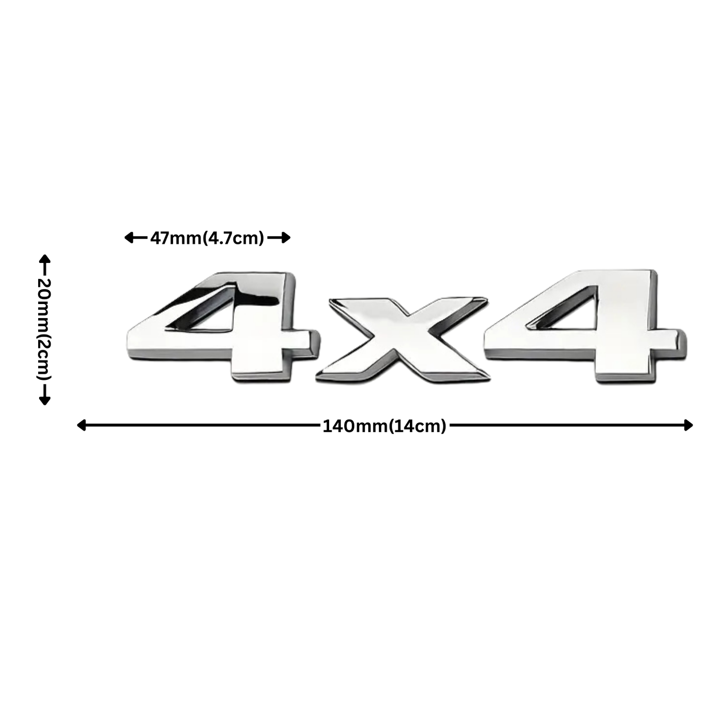 3D Metal Sticker Emblem - 4x4 Badge