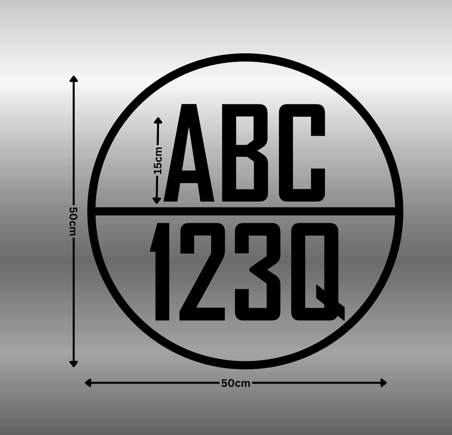Round Boat Registration Number - Twin Set - Style 2