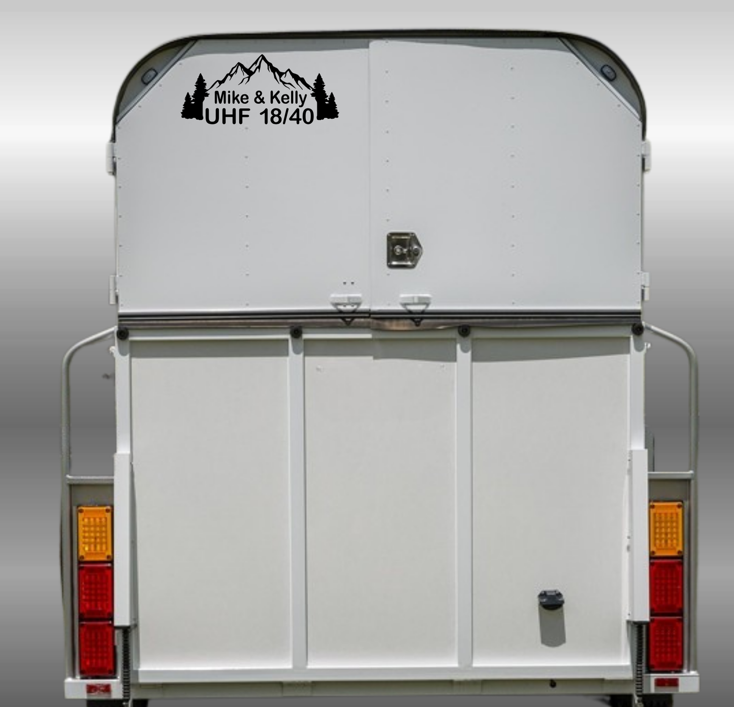 Custom UHF Decal with Name - Mountain Style