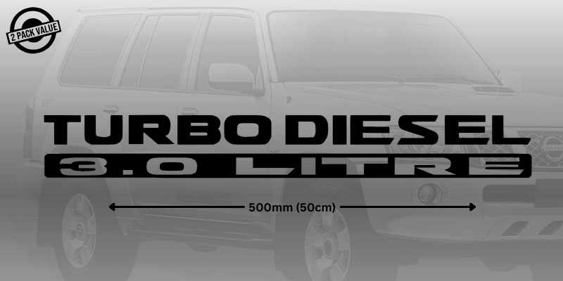 Turbo Diesel 3.0 Litre Stripe Twin Pack - Style 1