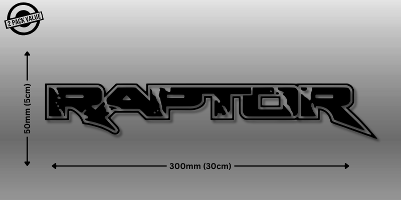 Distressed Raptor Side Decals - Twin Pack