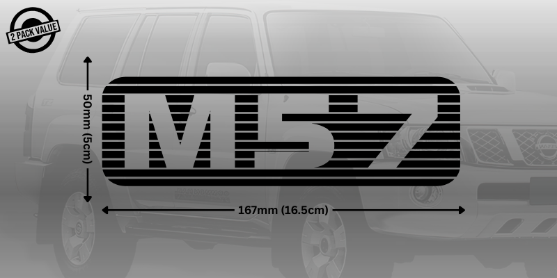M57 1/4 Panel Decal - Twin Pack