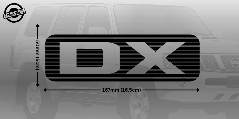 DX 1/4 Panel Decal - Twin Pack