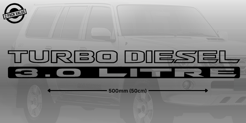 Turbo Diesel 3.0 Litre Stripe Twin Pack - Style 2