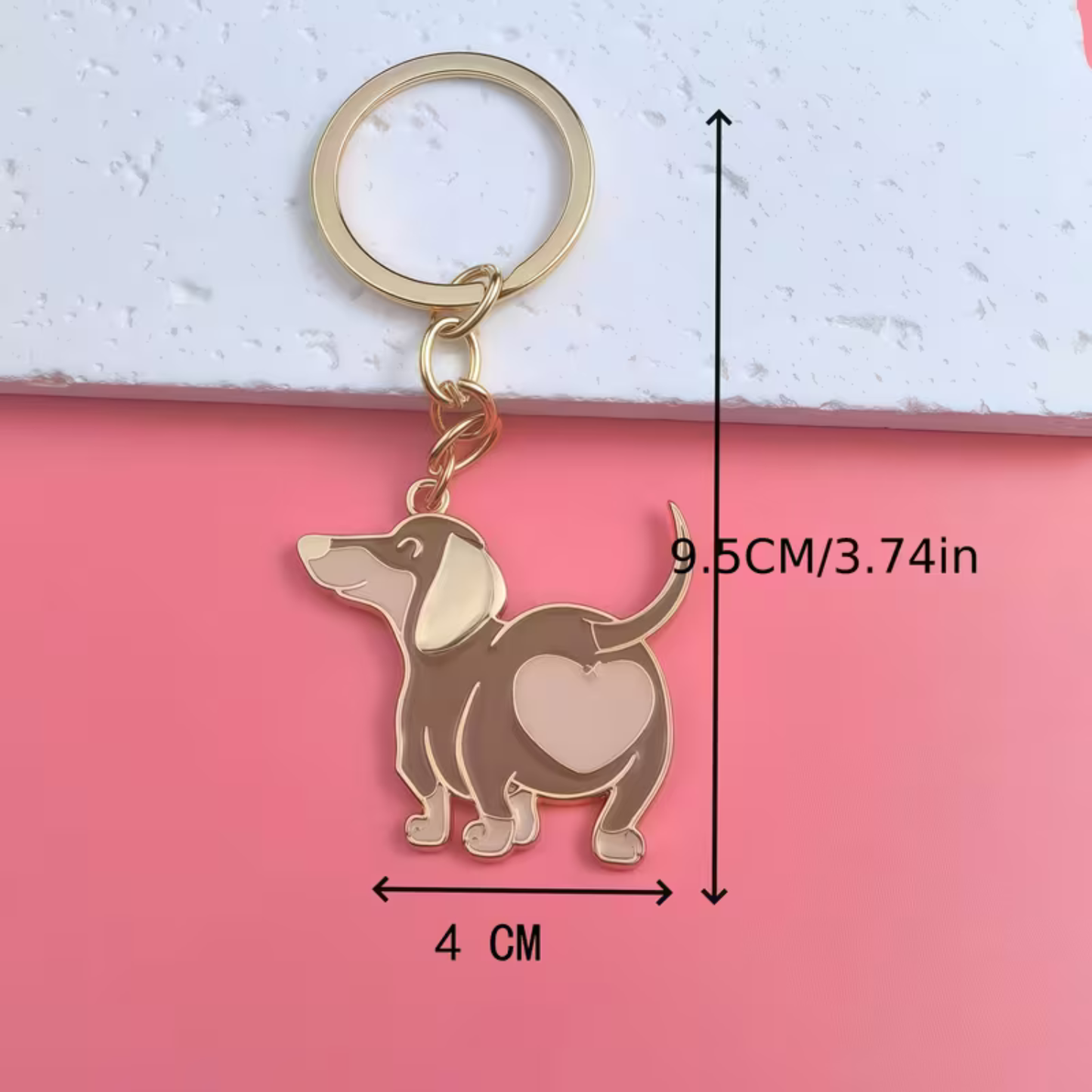 Dachshund Enamel Keyring