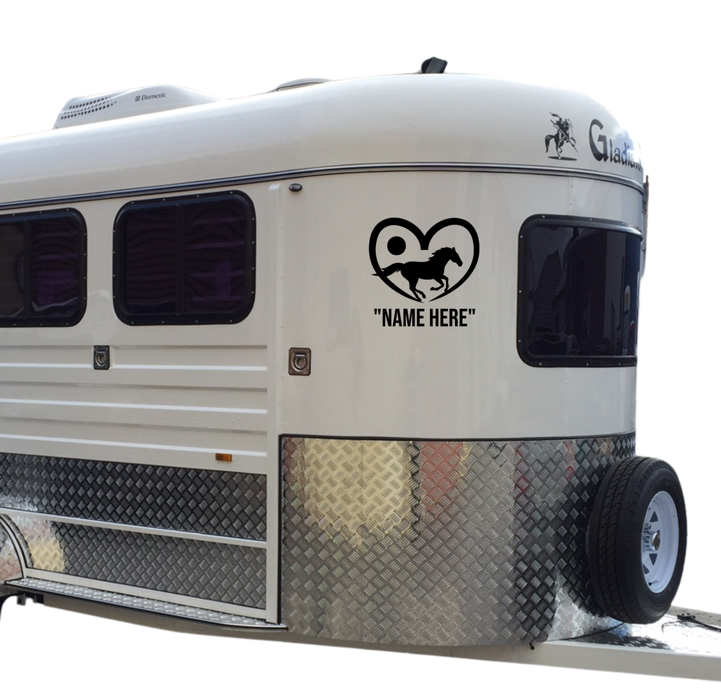 Custom Name - Horse Heart- 2 Sizes Available