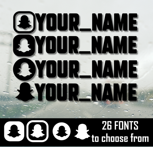 Custom Snapchat Name Decal - 250mm