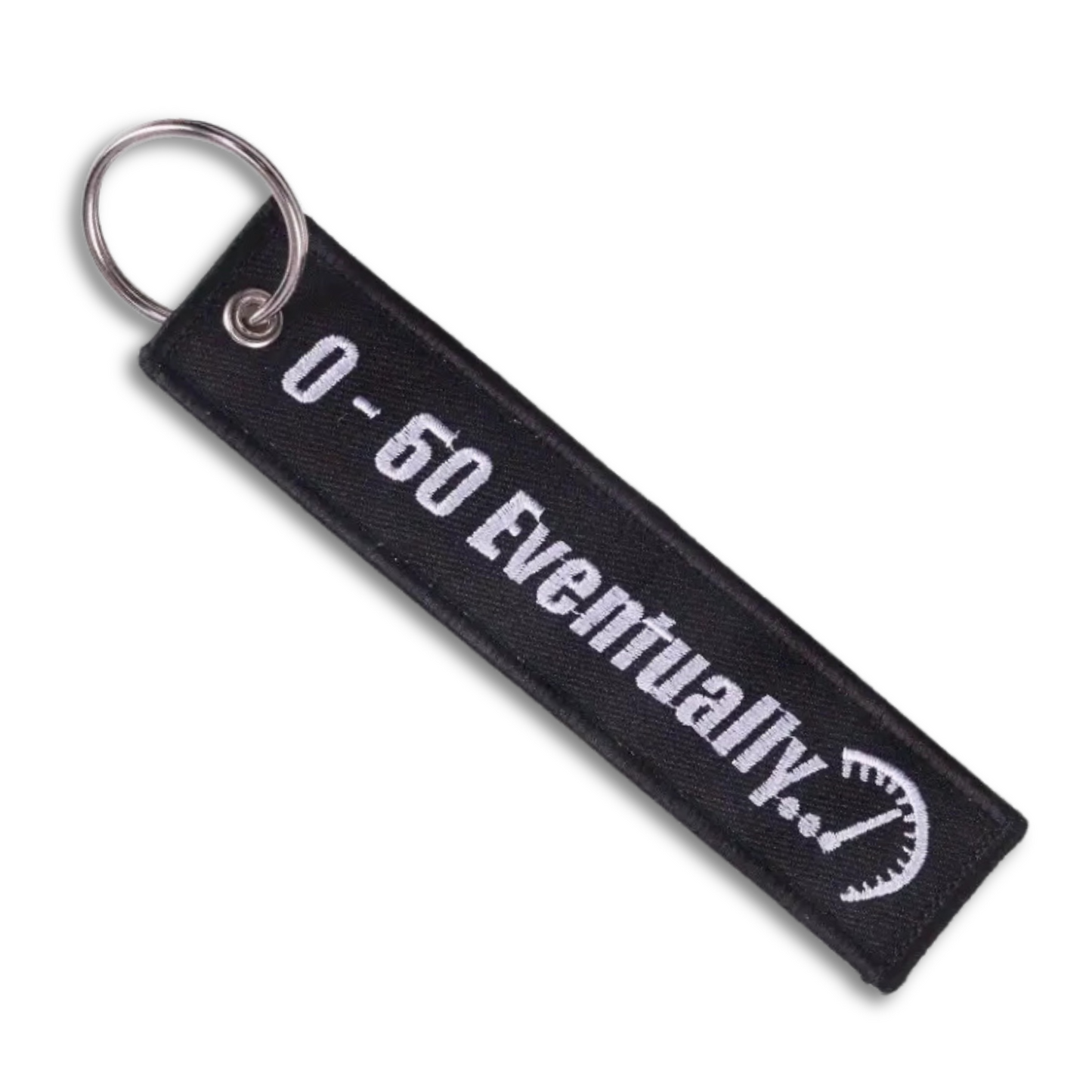 0 - 60 Keyring Eventually Jet Tag