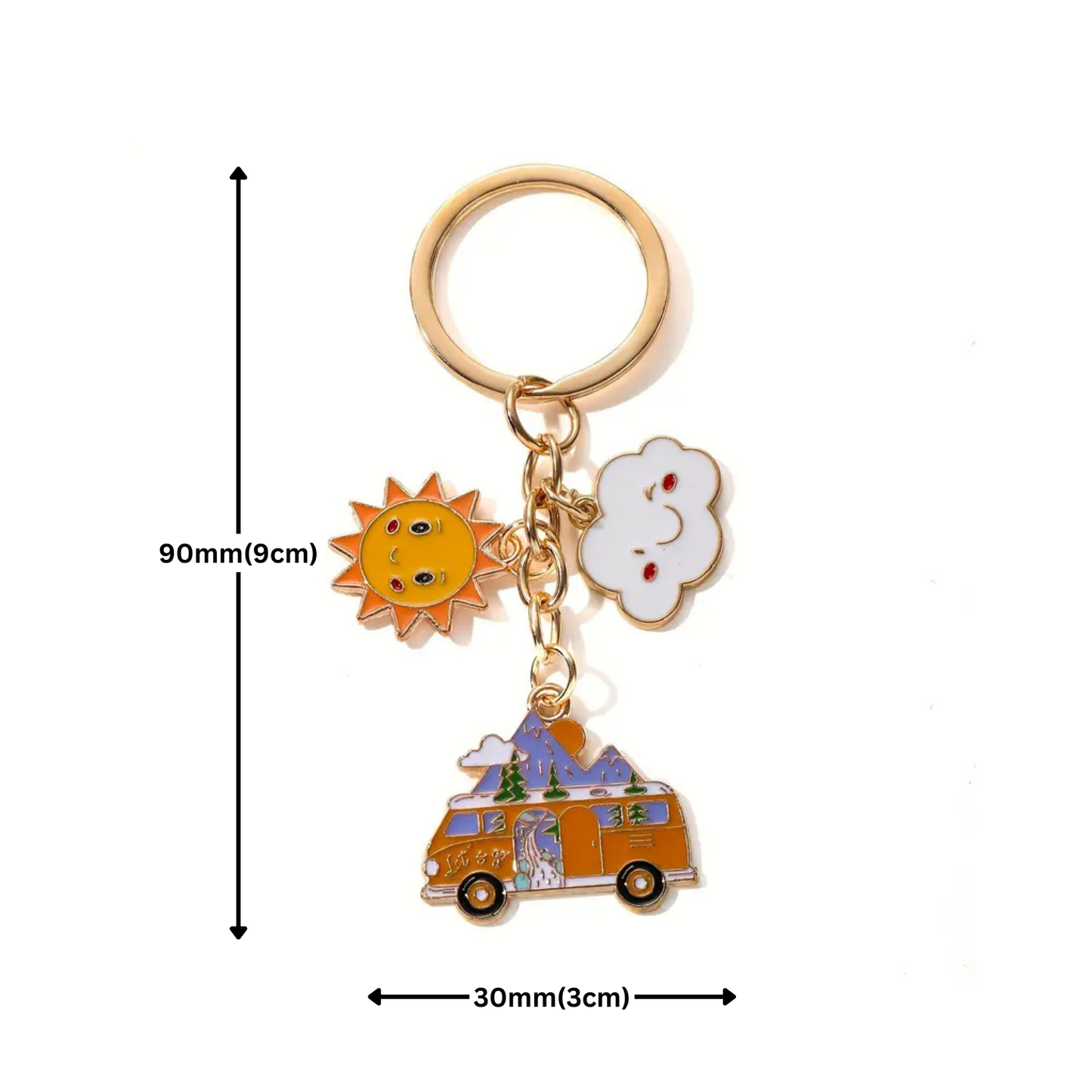 Camper With Charms Keyring