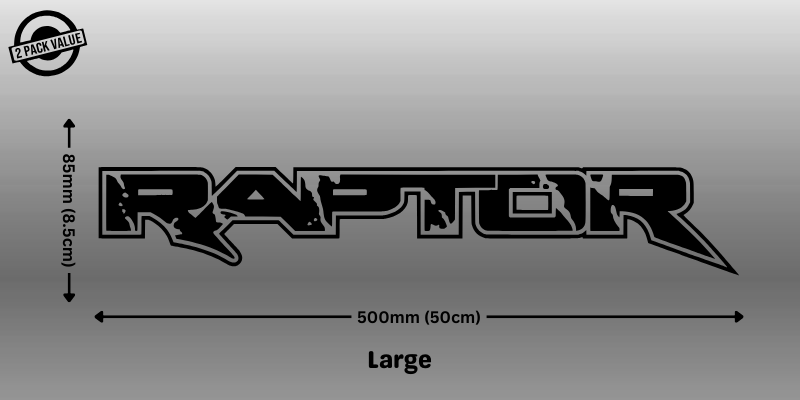 Distressed Raptor Side Decals - Twin Pack