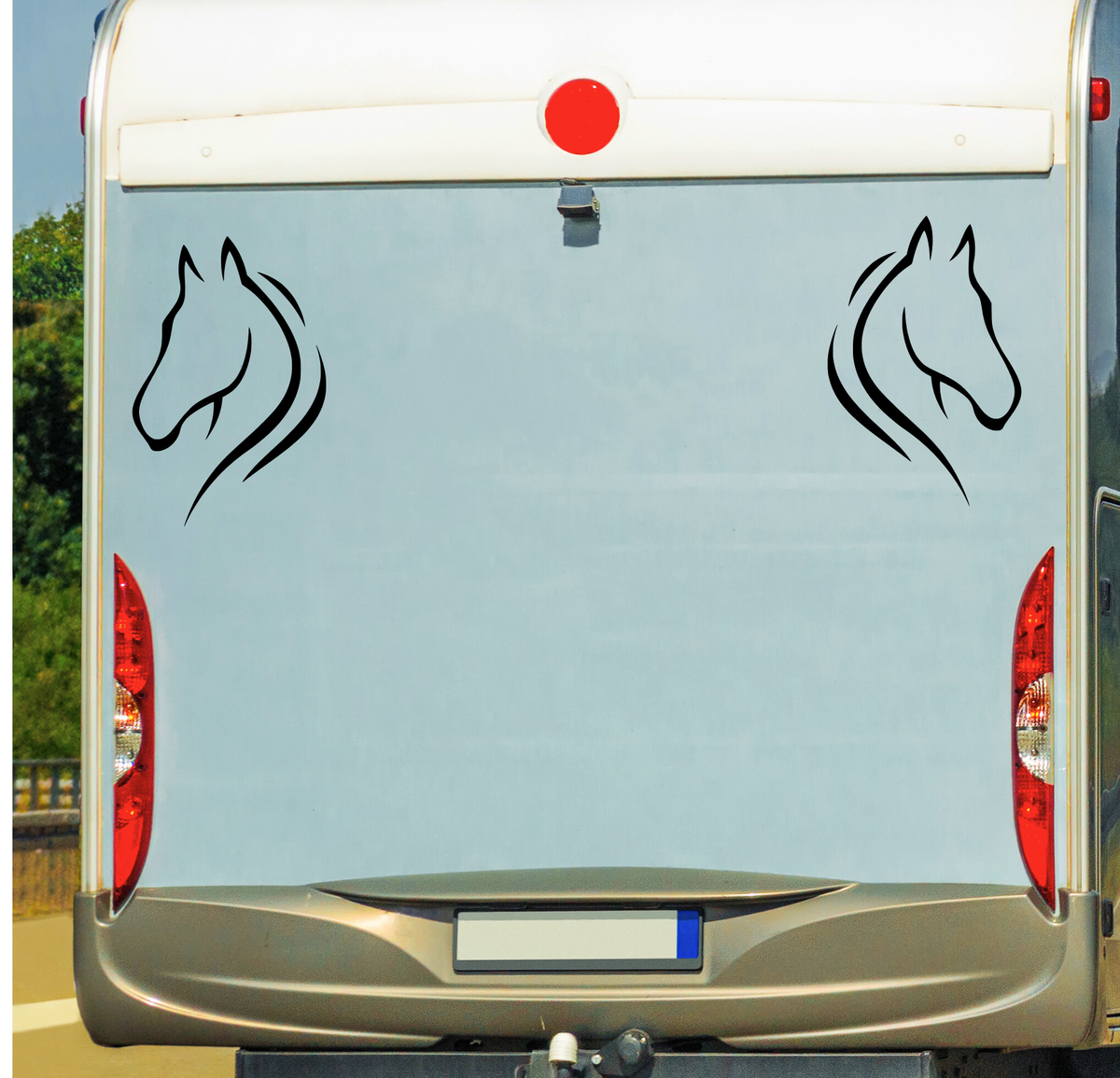 Line Art Horse Head - 2 Piece Mirrored Set