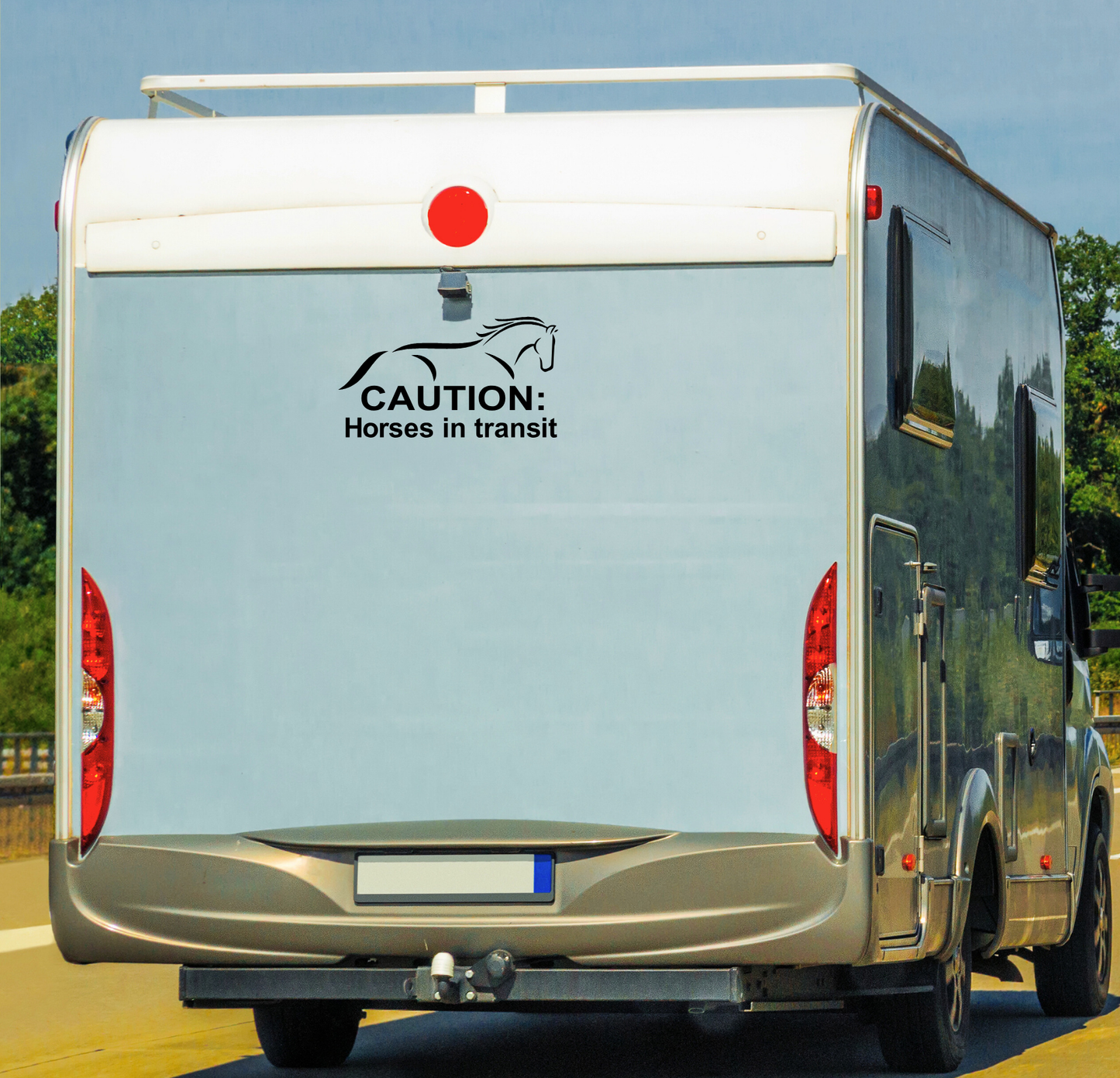 Horses In Transit - Horse Trailer Decal