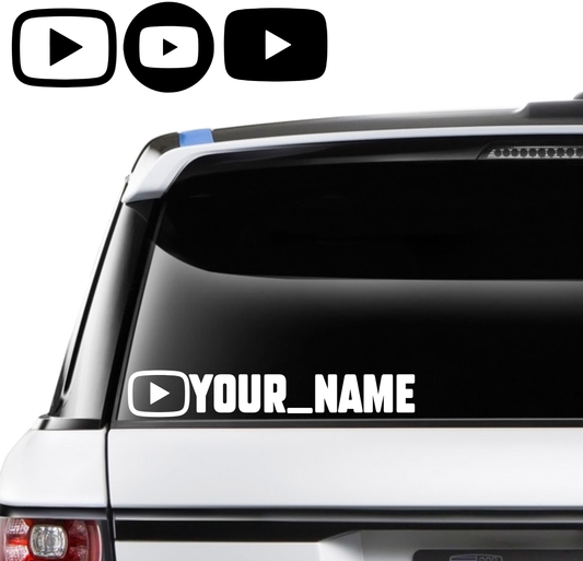 Custom YouTube Channel Decal - 250mm