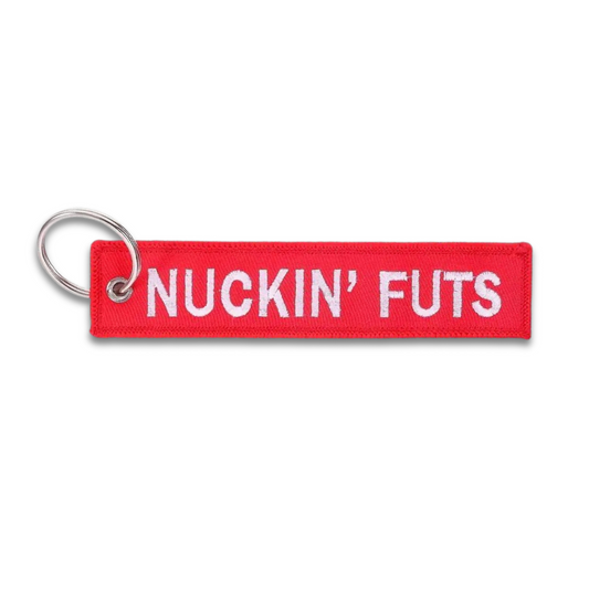 Nuckin' Futs Keyring Jet Tag