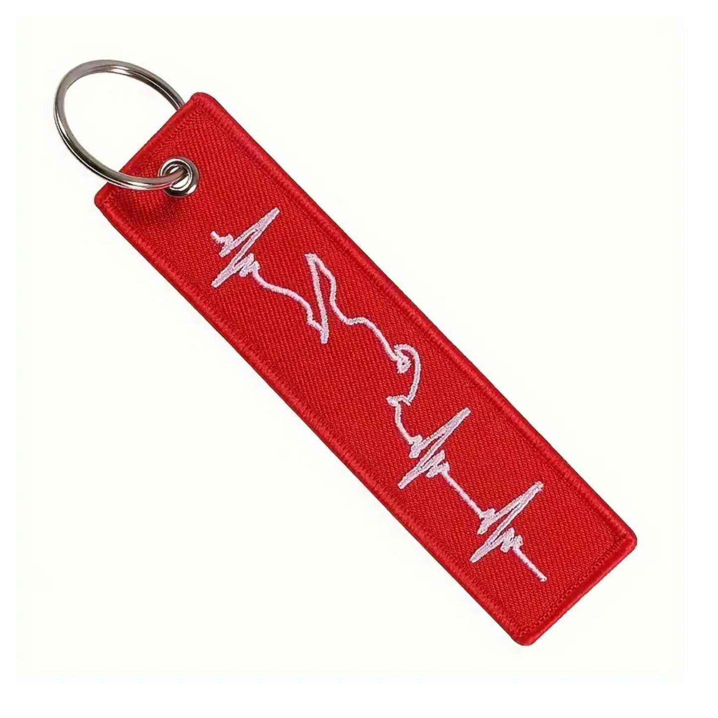Motorbike Heartbeat Keyring Jet Tag - 3 Colours Available