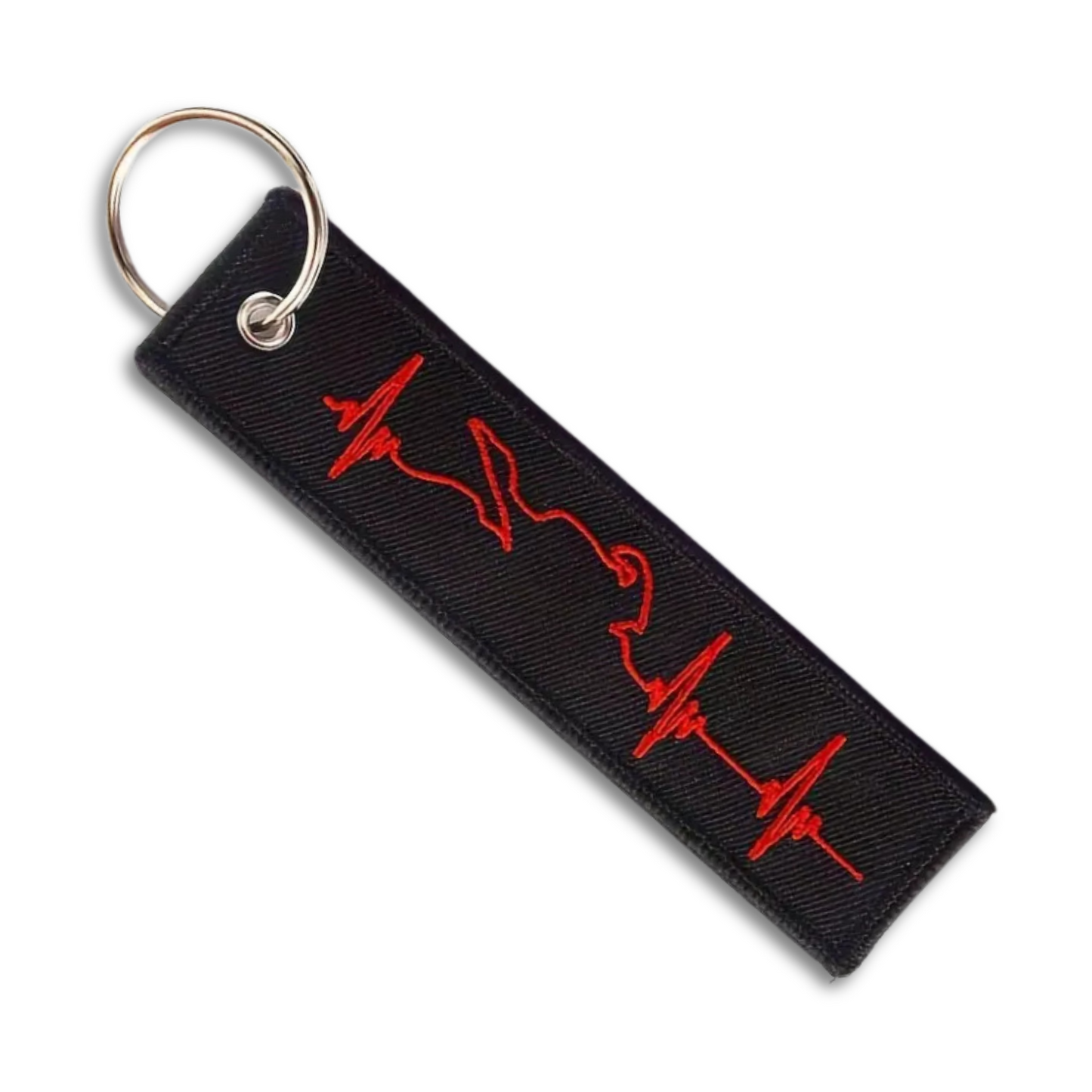 Motorbike Heartbeat Keyring Jet Tag - 3 Colours Available