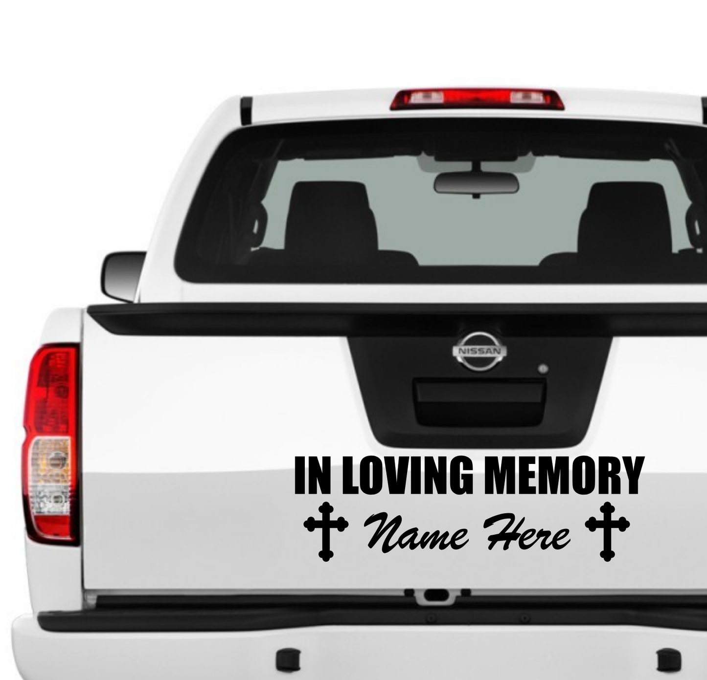 In Loving Memory with Crosses - Custom - 2 Sizes Available