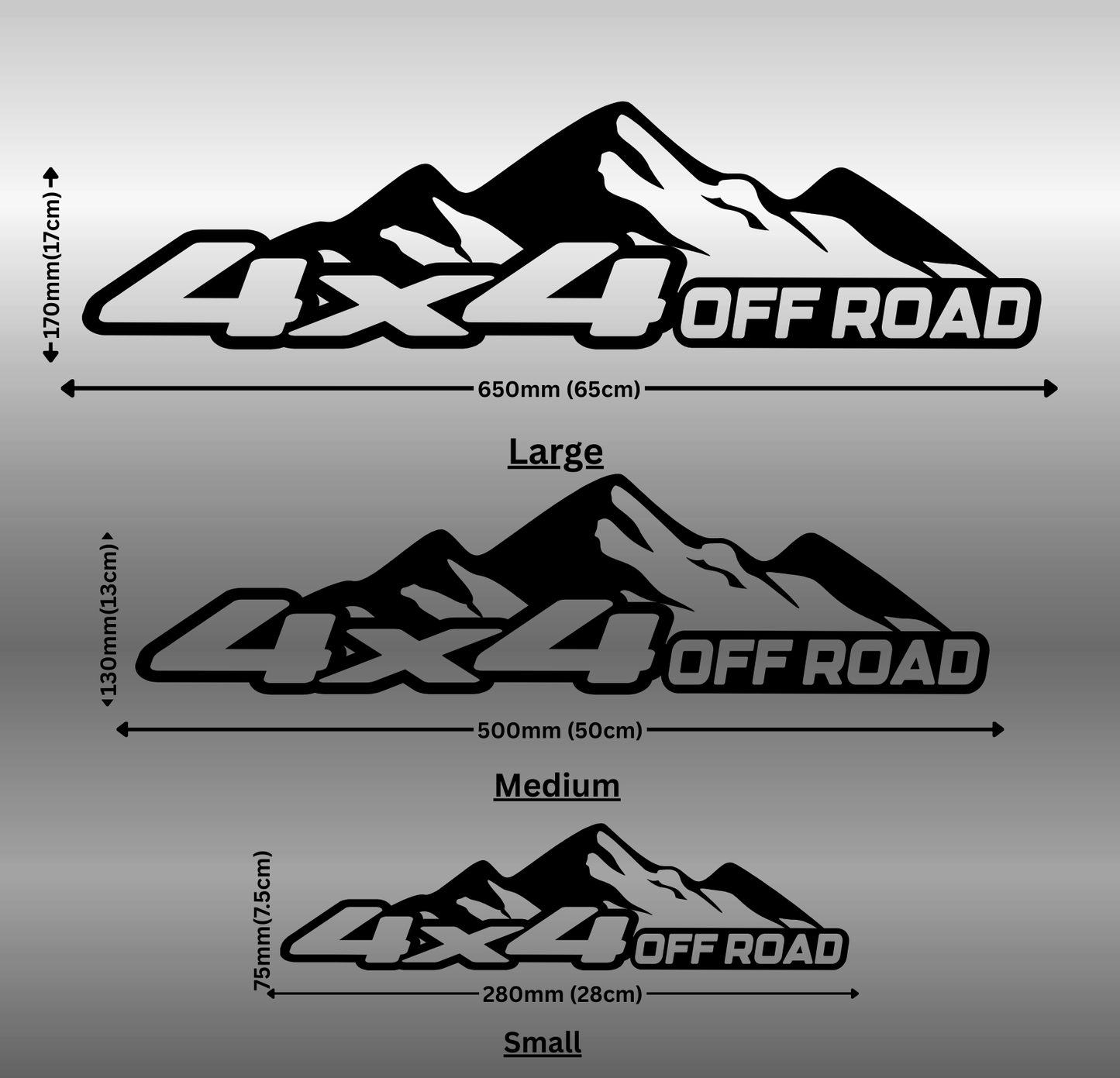 4x4 Offroad - 3 Sizes Available