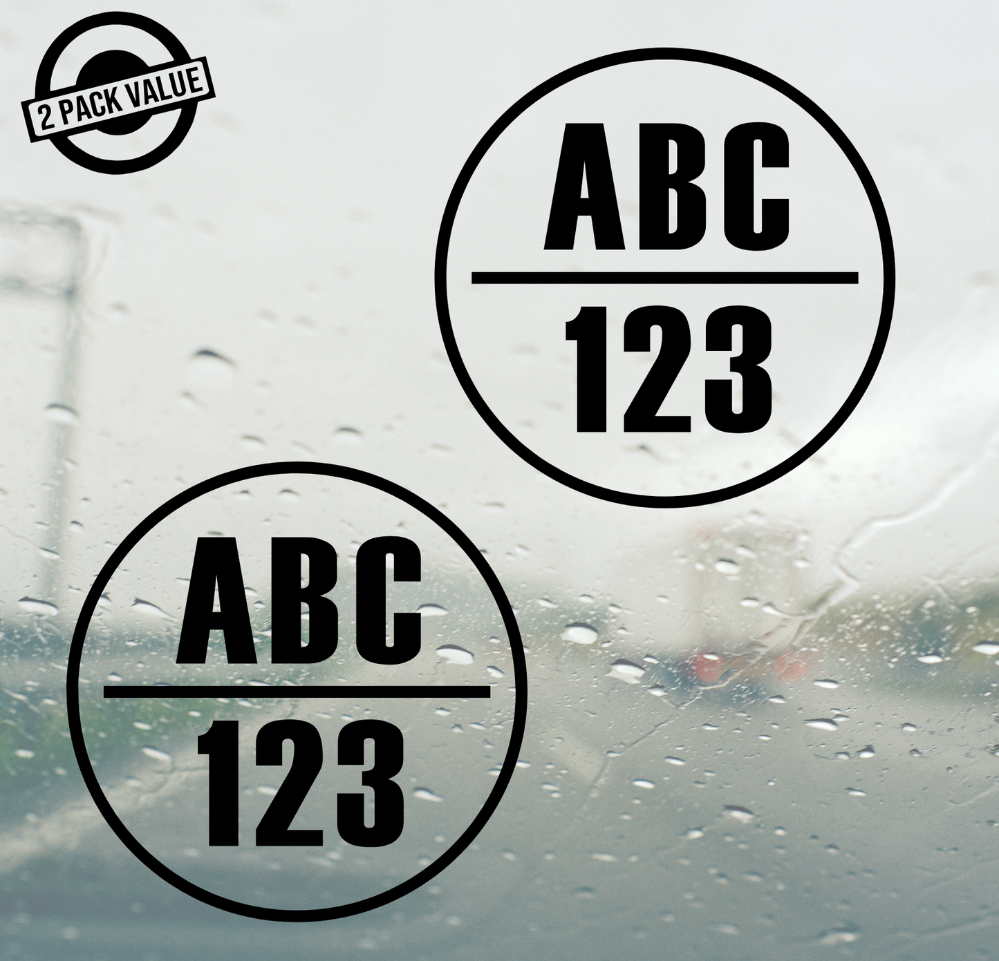 Round Boat Registration Number - Twin Set