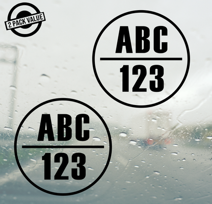 Round Boat Registration Number - Twin Set