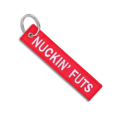 Nuckin' Futs Keyring Jet Tag