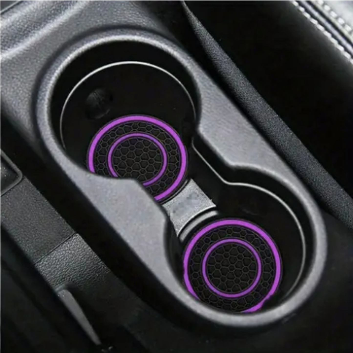 2Pc Anti-Slip Removable Car Coasters - Assorted Colours Available
