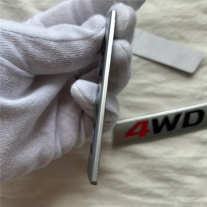 3D Pressed Metal Emblem - 4WD Badge