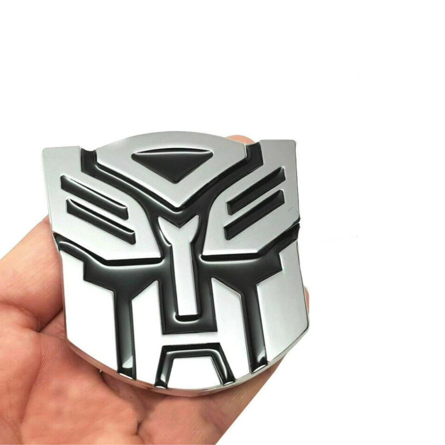 3D Pressed Alloy Car Badge - Transformer Shape