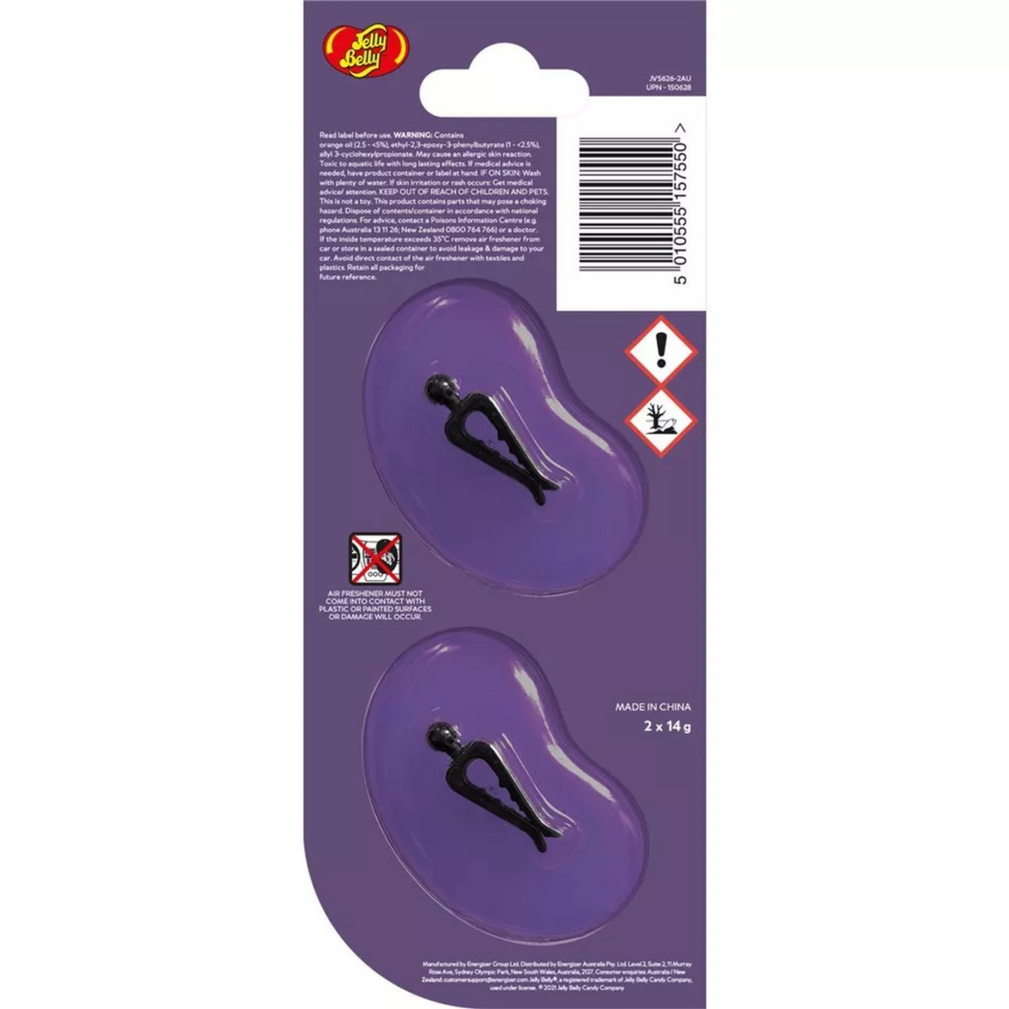 Jelly Belly 3D Duo Vent Air Freshener - Island Punch