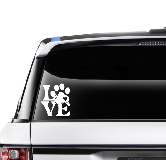LOVE w/Paw Print