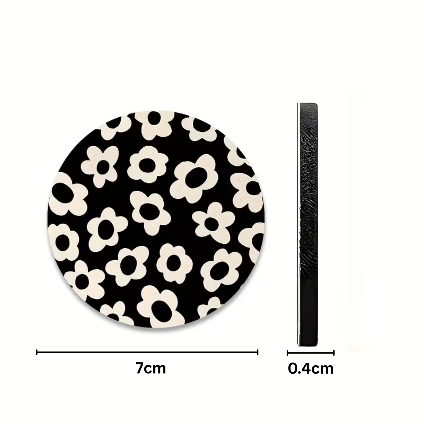 2Pc Flower Car Cup Coasters