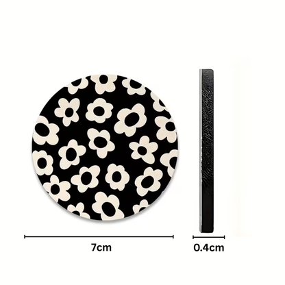 2Pc Flower Car Cup Coasters