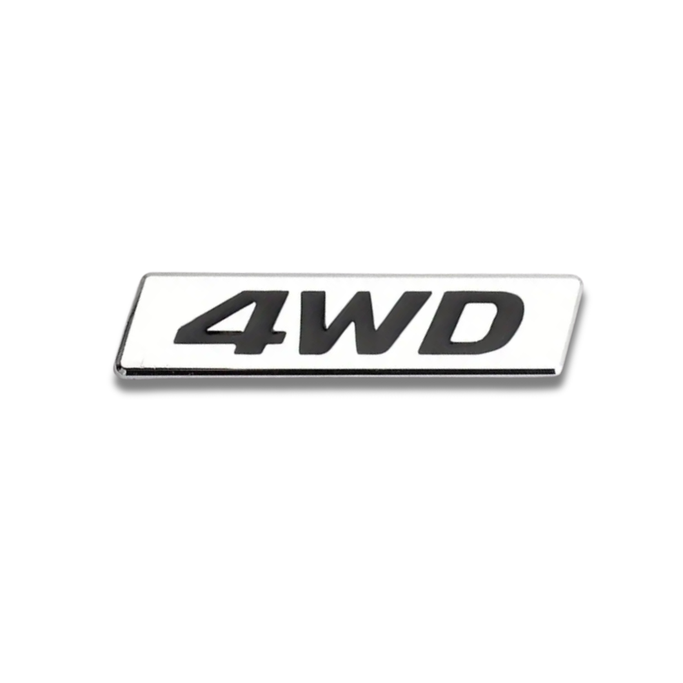 4wd Label 3D Pressed Metal Emblem - 4WD Badge – CarStickers Australia