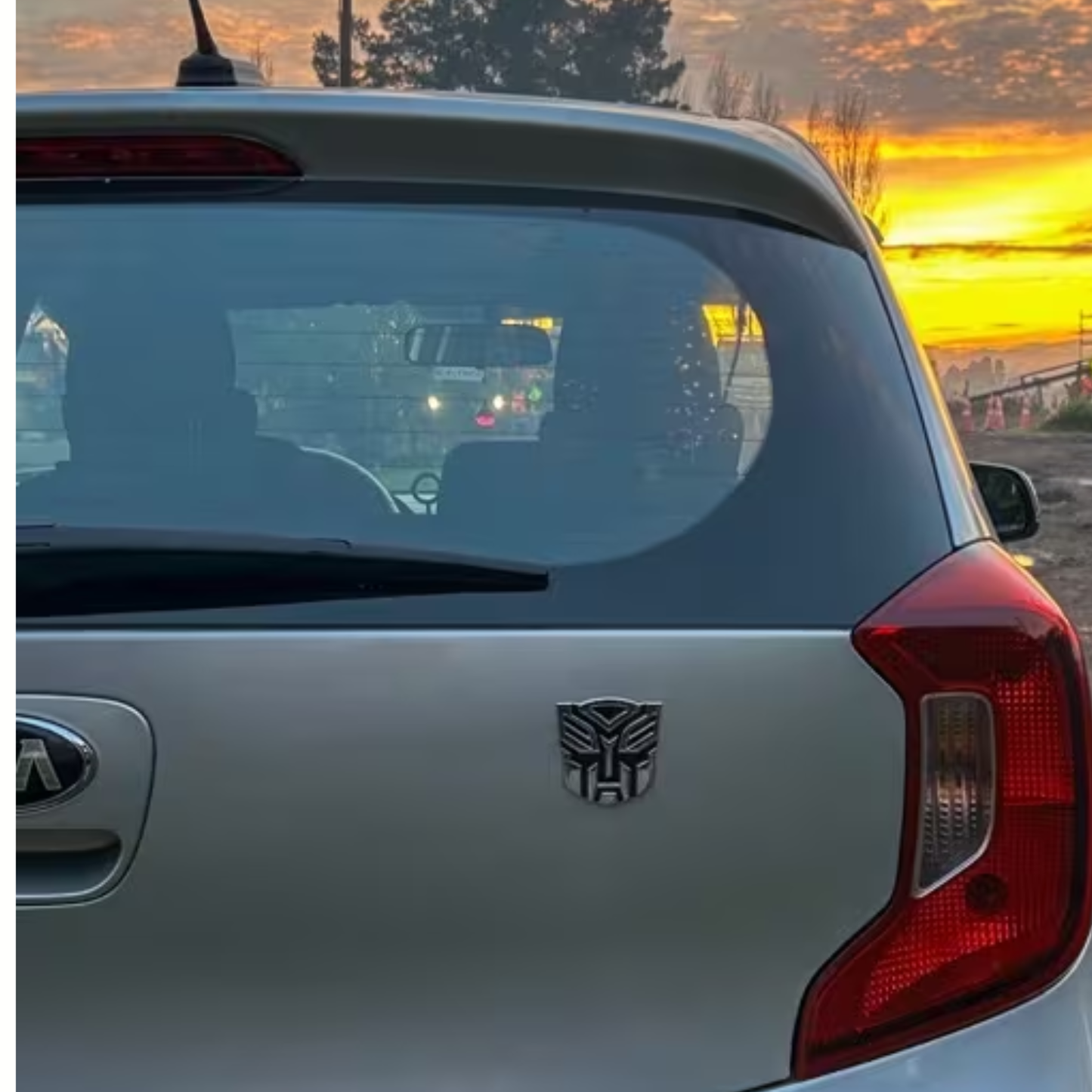 3D Pressed Alloy Car Badge - Transformer Shape