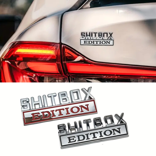 3D Metal Sticker Badge Emblem - Shitbox Edition