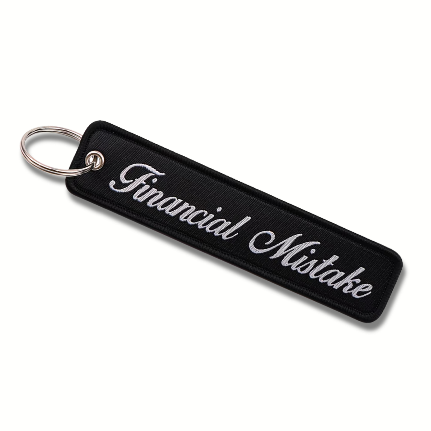 Financial Mistake Keyring Jet Tag