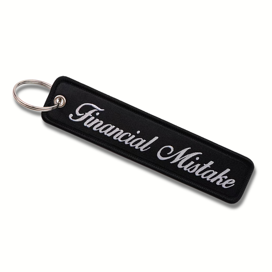 Financial Mistake Keyring Jet Tag
