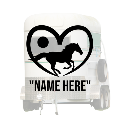 Custom Name - Horse Heart- 2 Sizes Available