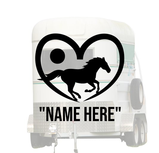 Custom Name - Horse Heart- 2 Sizes Available