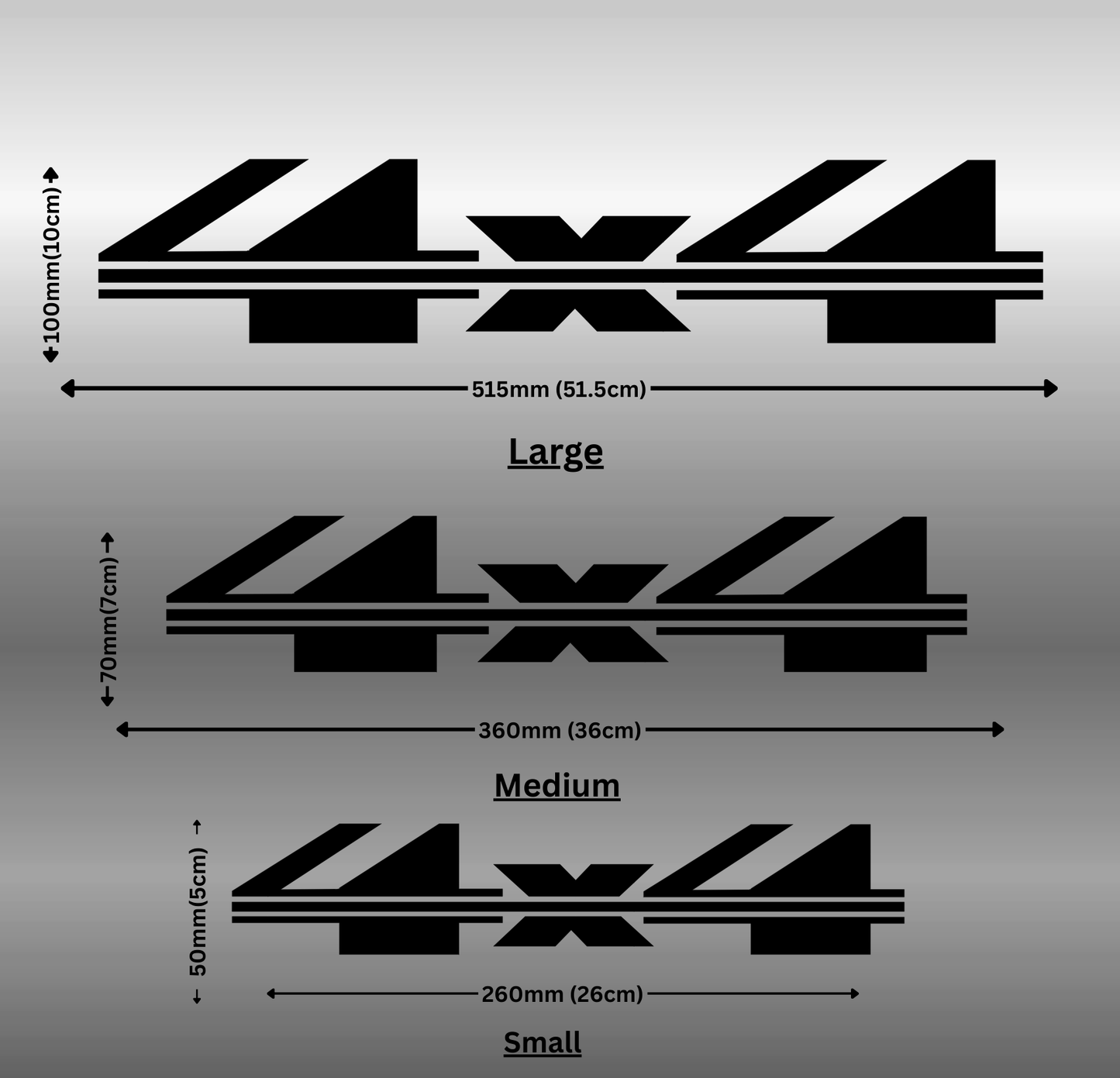 4x4 Twin Pack - 3 Sizes Available
