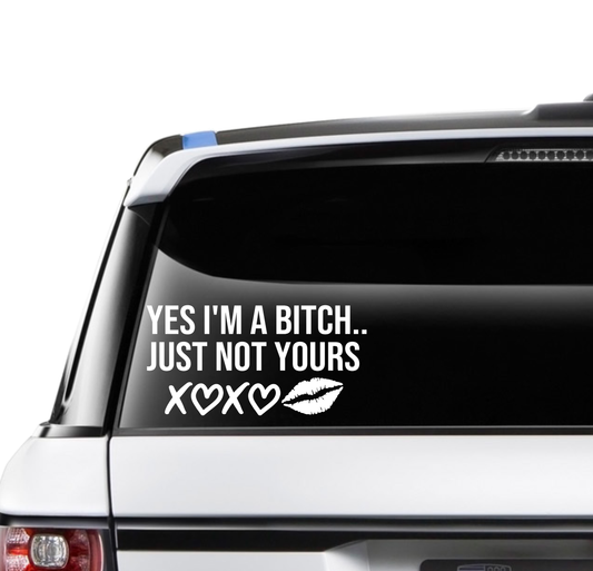 Yes I'm a Bitch, Just Not Yours xoxo