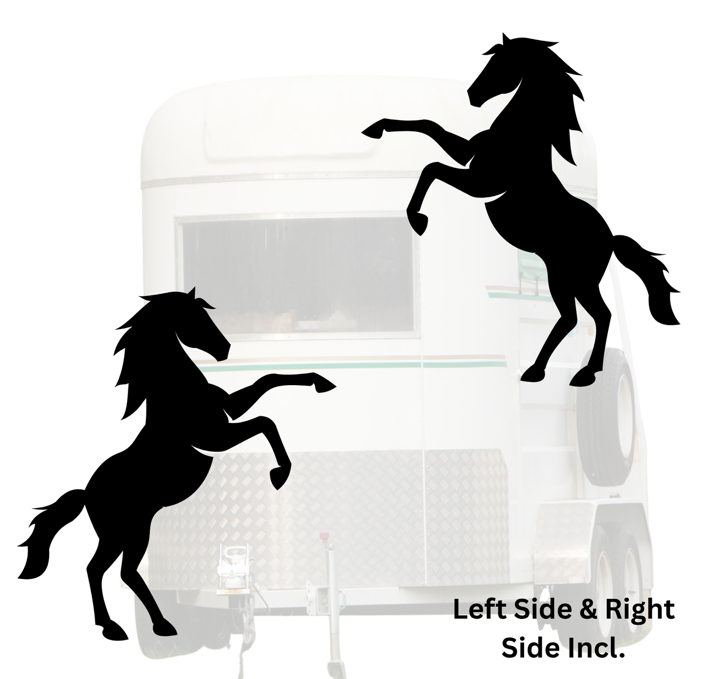 Horse Silhouette - 2 Piece Mirrored Set
