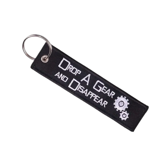Drop A Gear Keyring Jet Tag