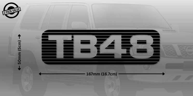 TB48 1/4 Panel Decal - Twin Pack