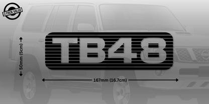 TB48 1/4 Panel Decal - Twin Pack