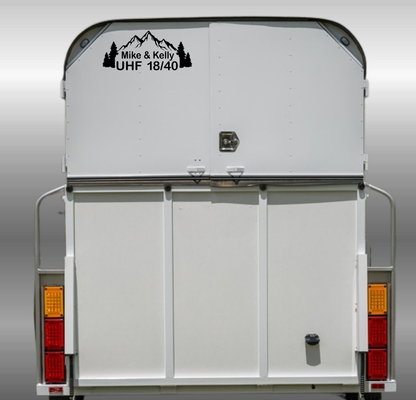 Custom UHF Decal with Name - Mountain Style